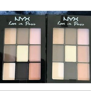 Lot of 2 NYX Love in Paris Eye Shadow Pallet